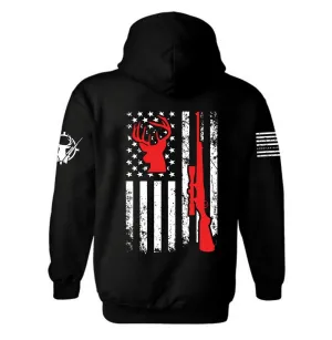 American Flag Deer Hunting Hoodie | Buck Deer Hunting | Hunter Hoodie | American Flag | Patriotic Flag | Hunting Hoodie | Unisex Hoodie