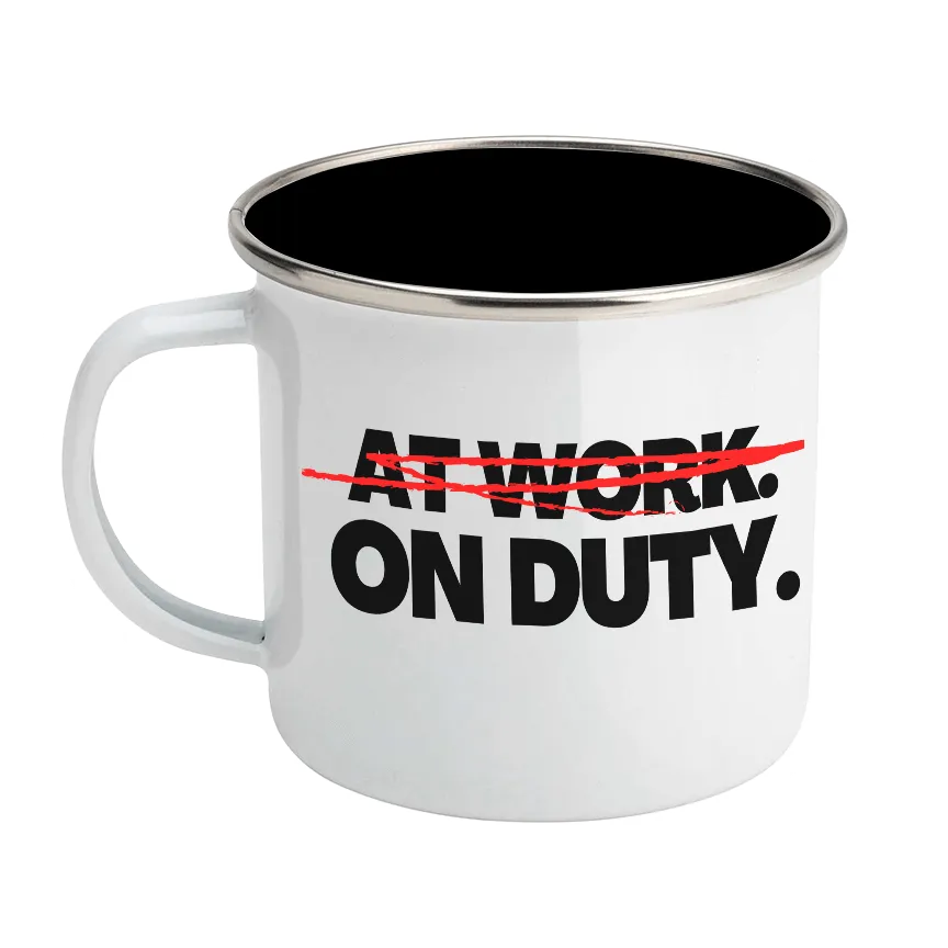 At WorkON DUTY Enamel Steel Mug 12 oz