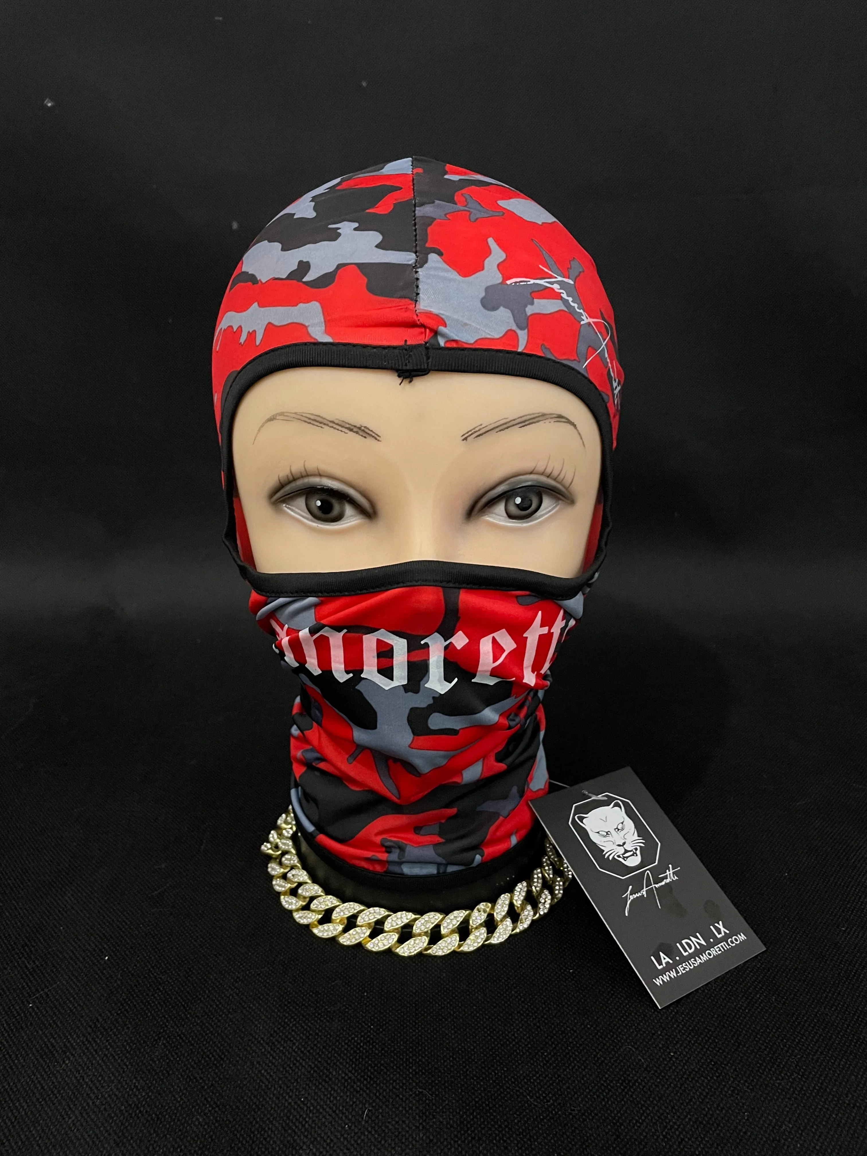 Balaclava Amoretti Vermelha Camuflada