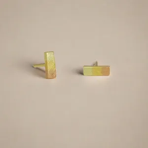 Bar Studs in Rainbow Gold