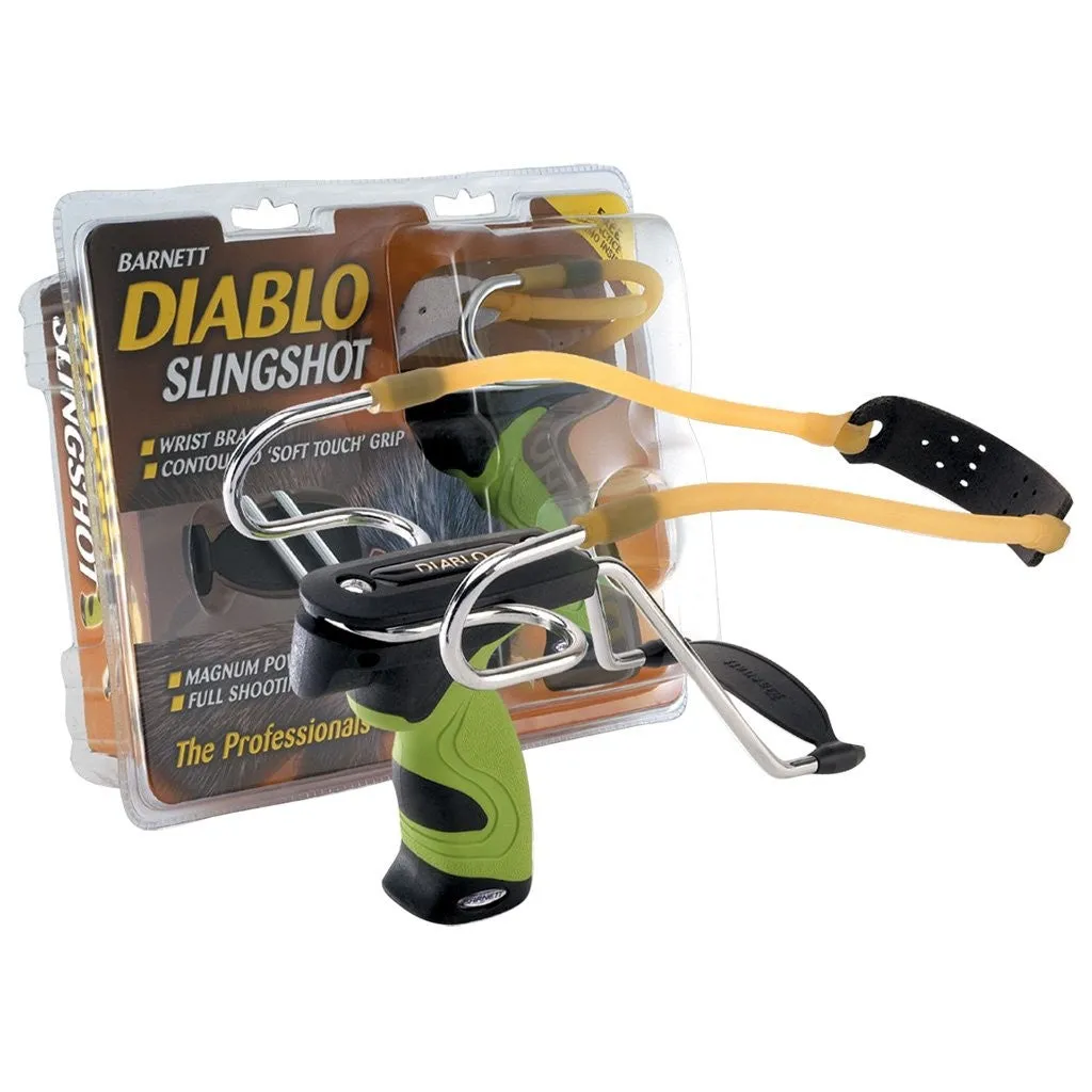 Barnett Diablo Slingshot with Polymer Handle - Green and Black