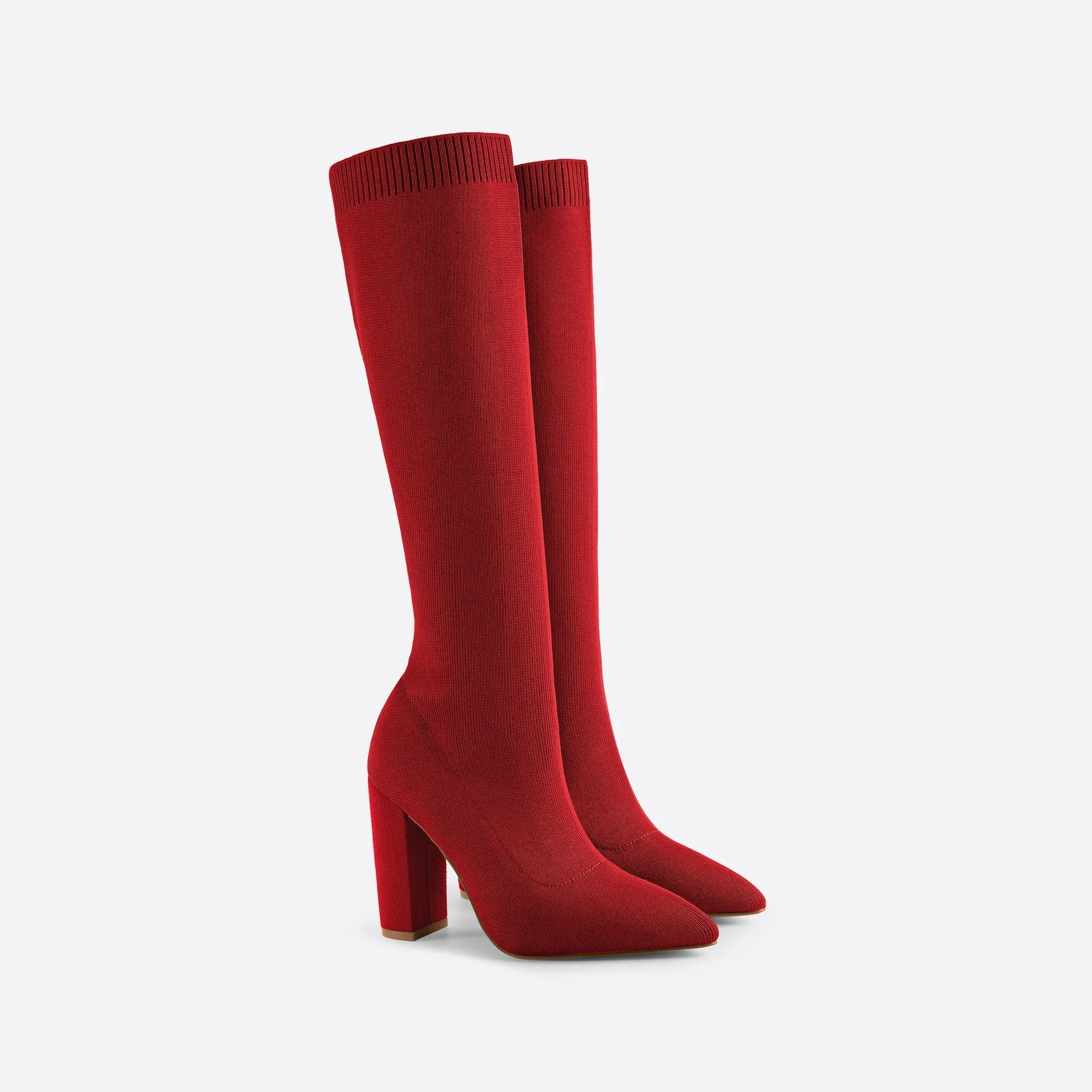 binfenxie-  Women Pointed Toe Sock Boots