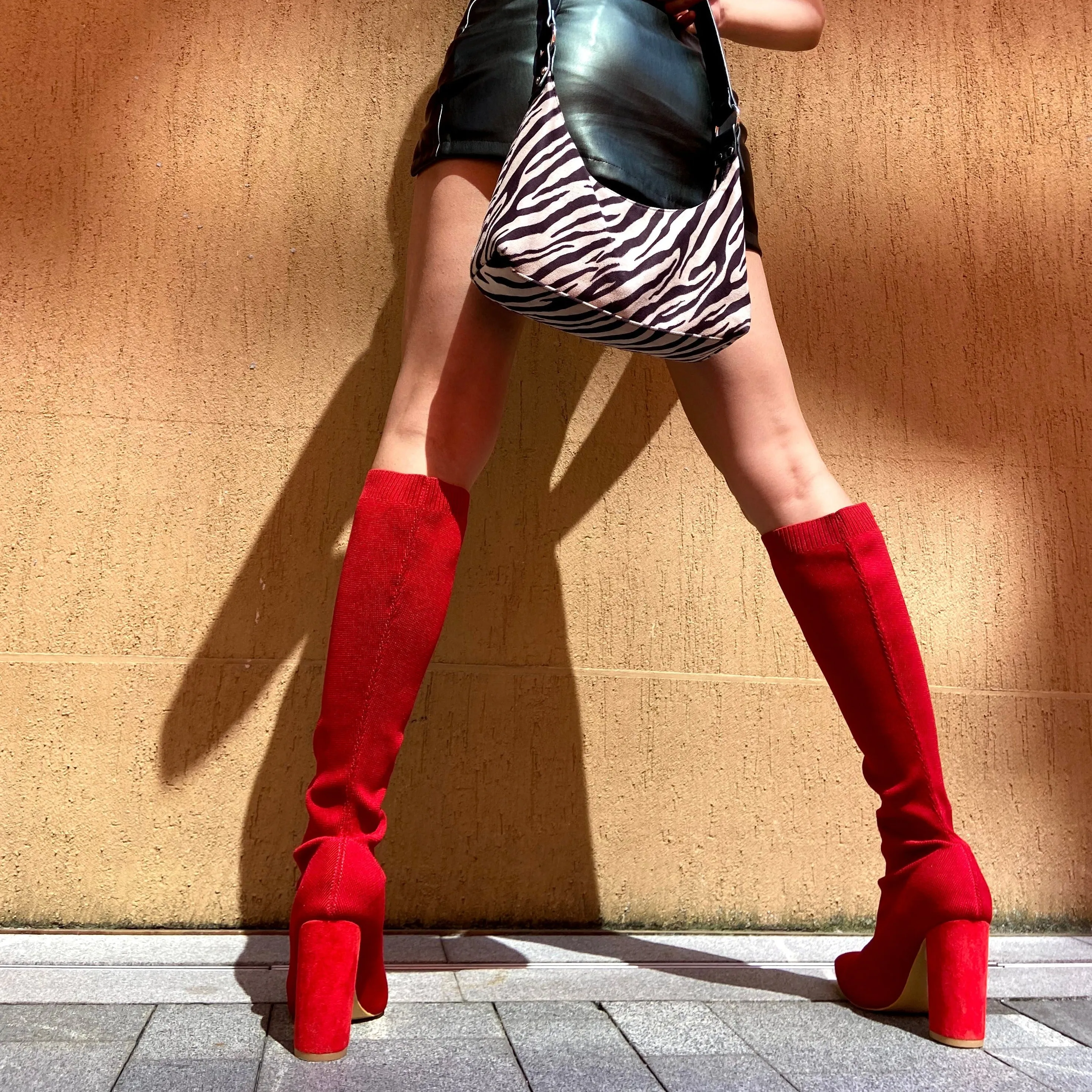 binfenxie-  Women Pointed Toe Sock Boots