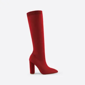 binfenxie-  Women Pointed Toe Sock Boots
