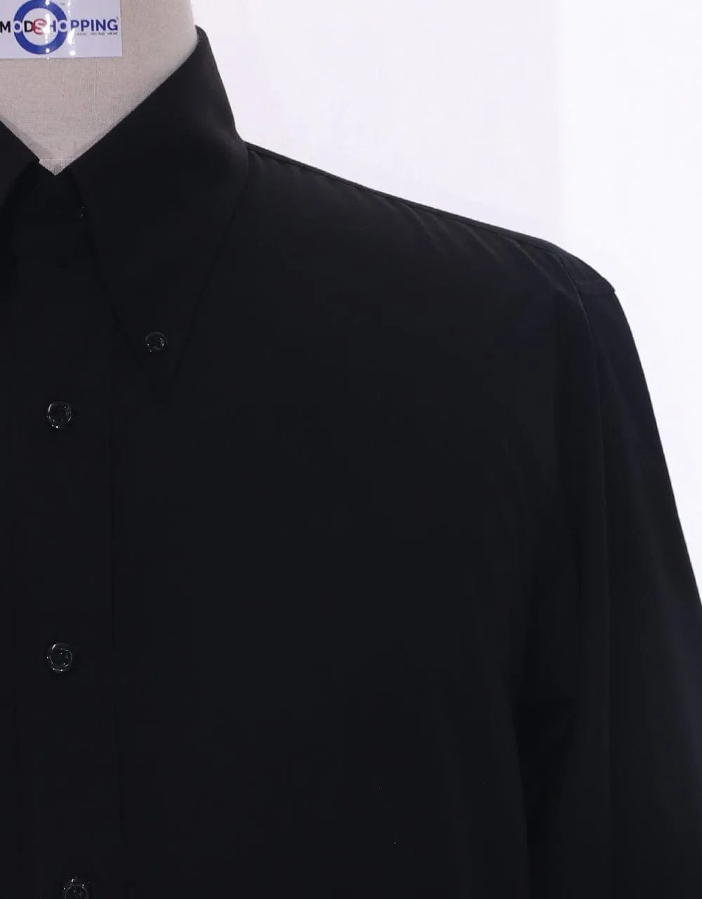 Black Button Down Collar Shirt