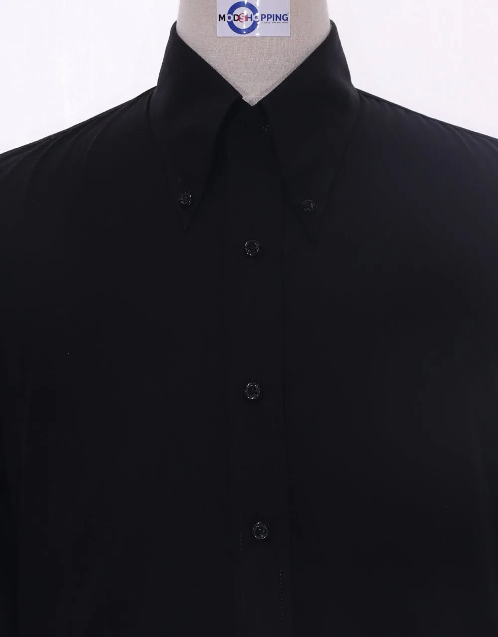Black Button Down Collar Shirt