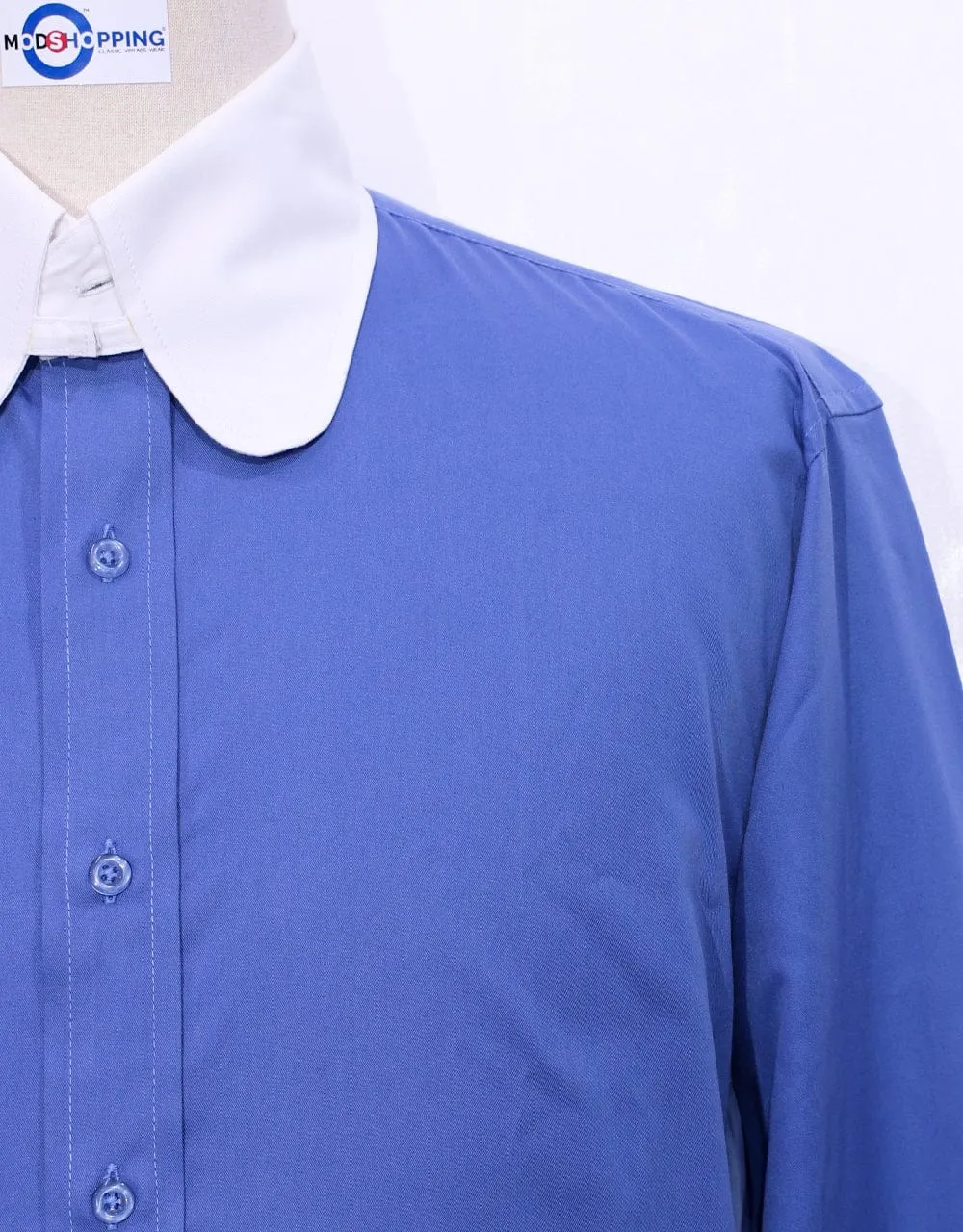 Blue Tab Collar Shirt UK