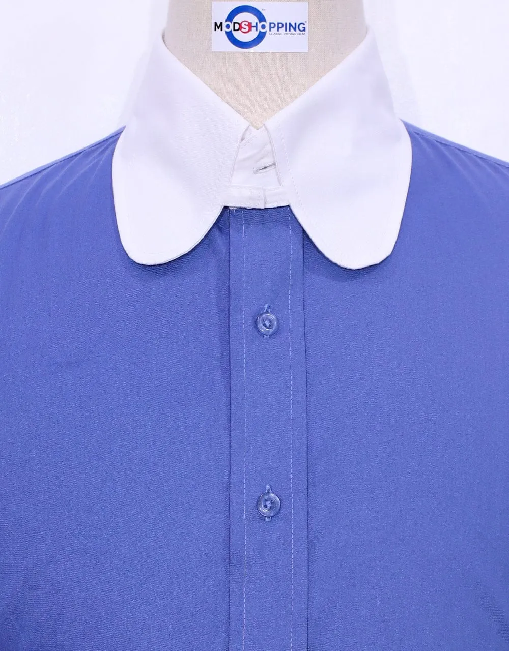 Blue Tab Collar Shirt UK