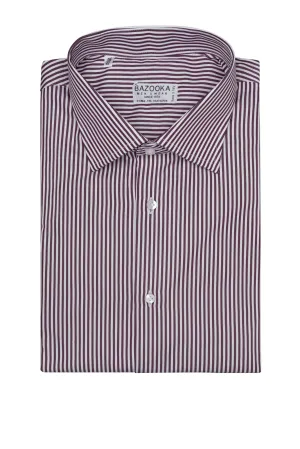 Burgundy/White Striped Shirt by Bazooka