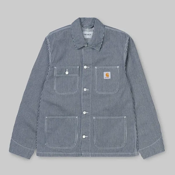 Carhartt Wip Michigan Coat Blue / White Rinsed