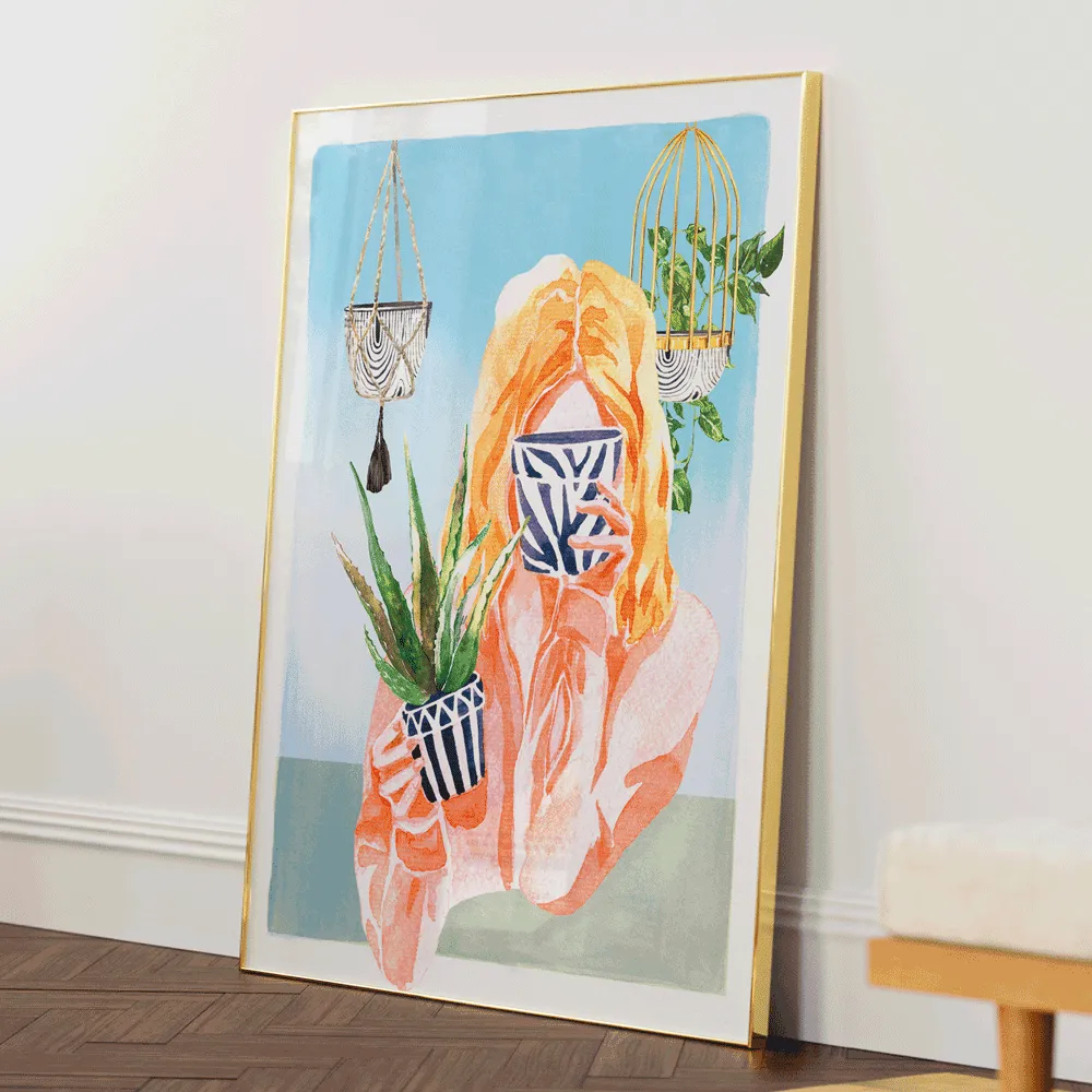 Cerulean Delight Boho Artwork