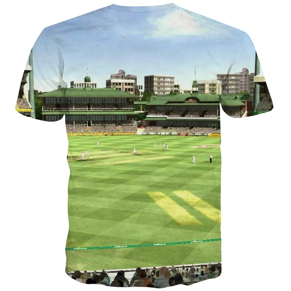 Cricket T-shirt Men Movement Tshirts Novelty Lawn T-shirts Graphic Game Tshirts Casual
