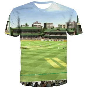 Cricket T-shirt Men Movement Tshirts Novelty Lawn T-shirts Graphic Game Tshirts Casual