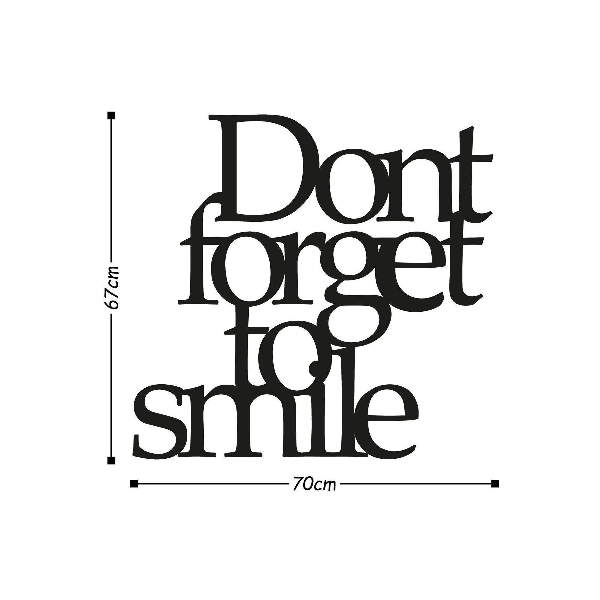 DONT FORGET TO SMILE Wall Art