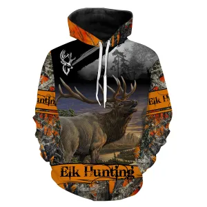 Elk Hunting Full 3D Print T- Shirt, Long Sleeve, Hoodie, Zip up hoodie - hunting gift for Men, Women and Kid