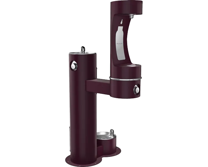Elkay LK4420BF1LDBFRK | Freestanding Bottle Filling Station | Filterless, Non-refrigerated, Freeze-resistant, Includes a Dog-bowl / Pet fountain