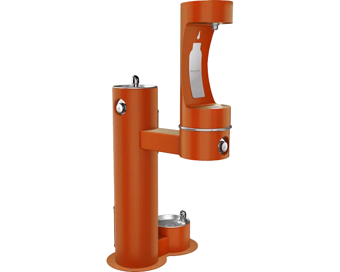 Elkay LK4420BF1LDBFRK | Freestanding Bottle Filling Station | Filterless, Non-refrigerated, Freeze-resistant, Includes a Dog-bowl / Pet fountain