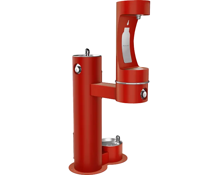 Elkay LK4420BF1LDBFRK | Freestanding Bottle Filling Station | Filterless, Non-refrigerated, Freeze-resistant, Includes a Dog-bowl / Pet fountain