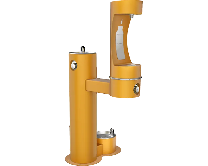 Elkay LK4420BF1LDBFRK | Freestanding Bottle Filling Station | Filterless, Non-refrigerated, Freeze-resistant, Includes a Dog-bowl / Pet fountain