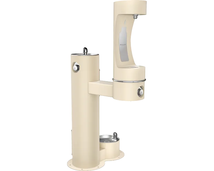 Elkay LK4420BF1LDBFRK | Freestanding Bottle Filling Station | Filterless, Non-refrigerated, Freeze-resistant, Includes a Dog-bowl / Pet fountain