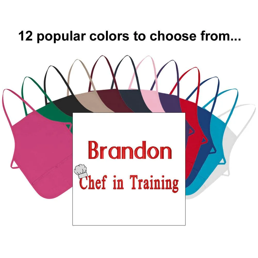 Embroidered Personalized Chef in Training Child Apron