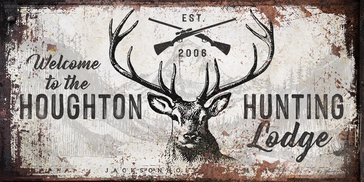 Hunting Lodge Signs - Deer Camp Signs Personalized