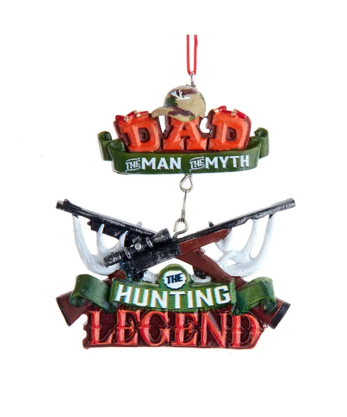 Hunting Ornament - Dad The Man The Myth The Hunting Legend