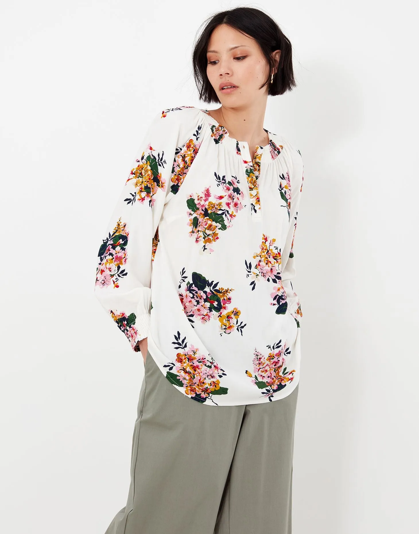 Joules | Talia Smocked Neck Popover | Women's