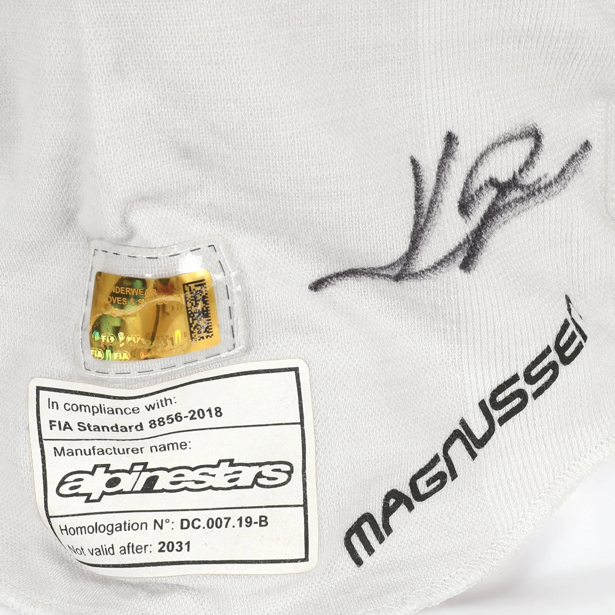 Kevin Magnussen Signed 2024 Season Moneygram Haas F1 Team Grand Prix Used Balaclava