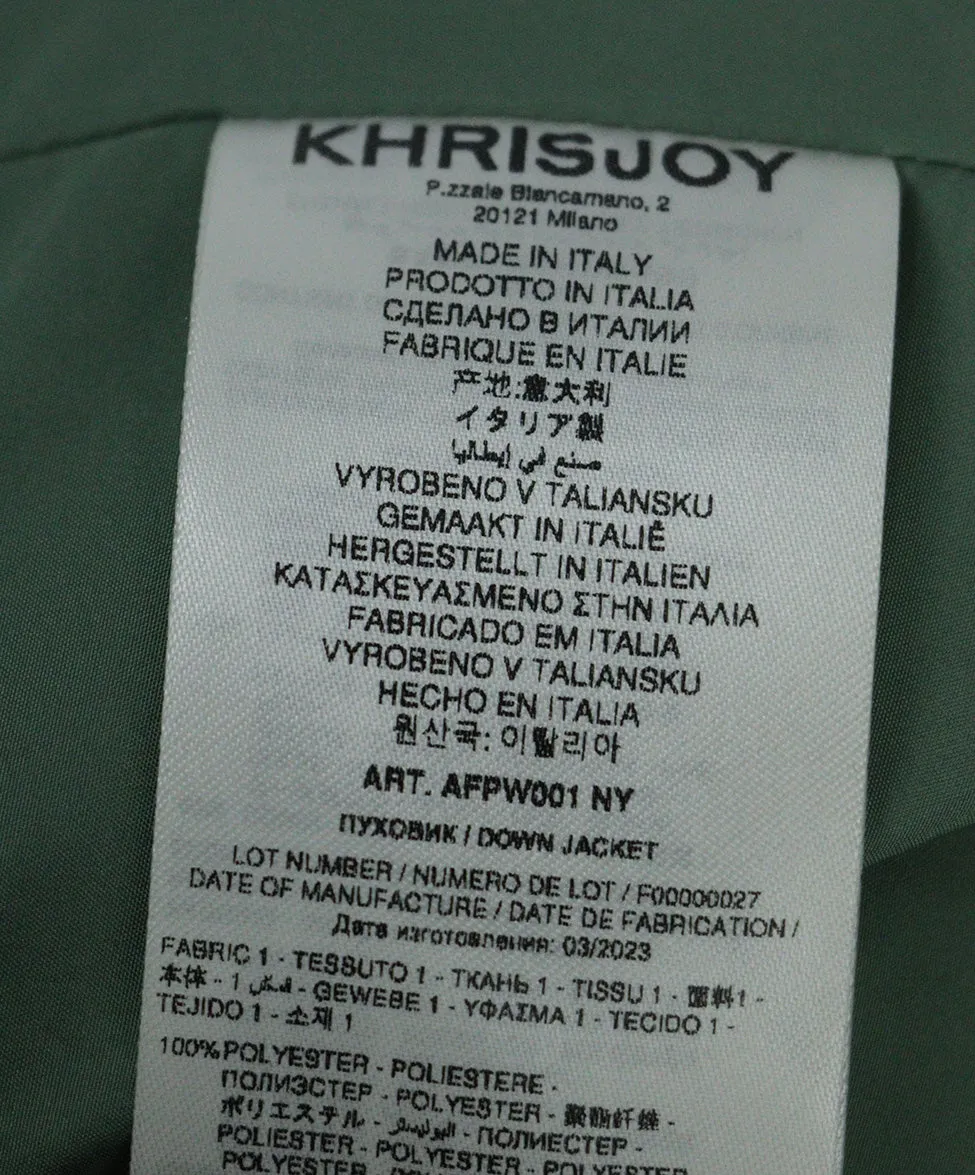 Khrisjoy Sage Green Puffer Coat sz 6