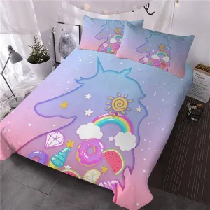 Kids Unicorn Bed Set