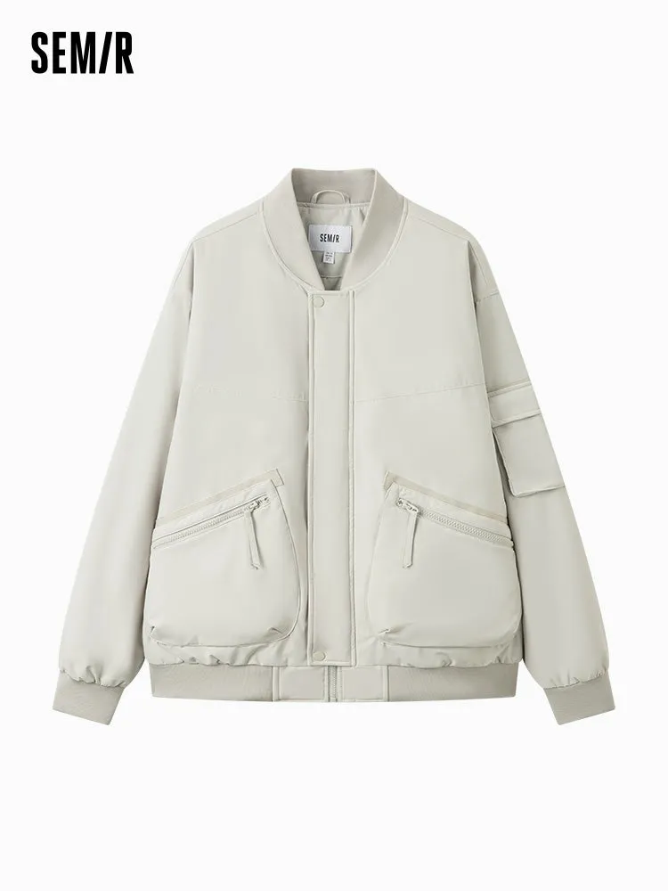 Men's morning gray short thin cotton coat