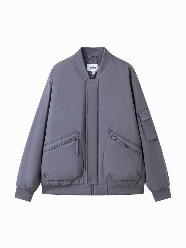 Men's morning gray short thin cotton coat