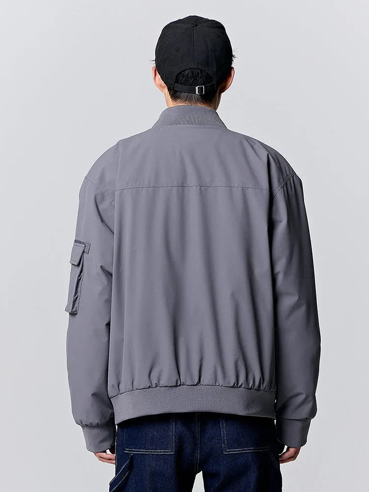 Men's morning gray short thin cotton coat