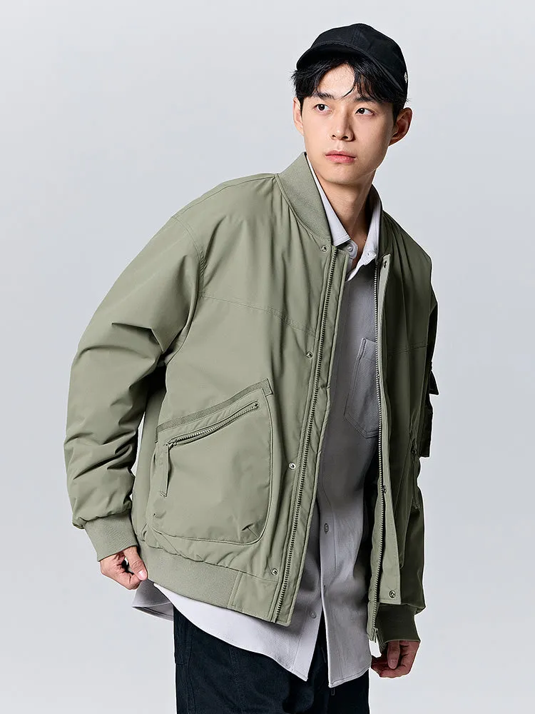 Men's morning gray short thin cotton coat