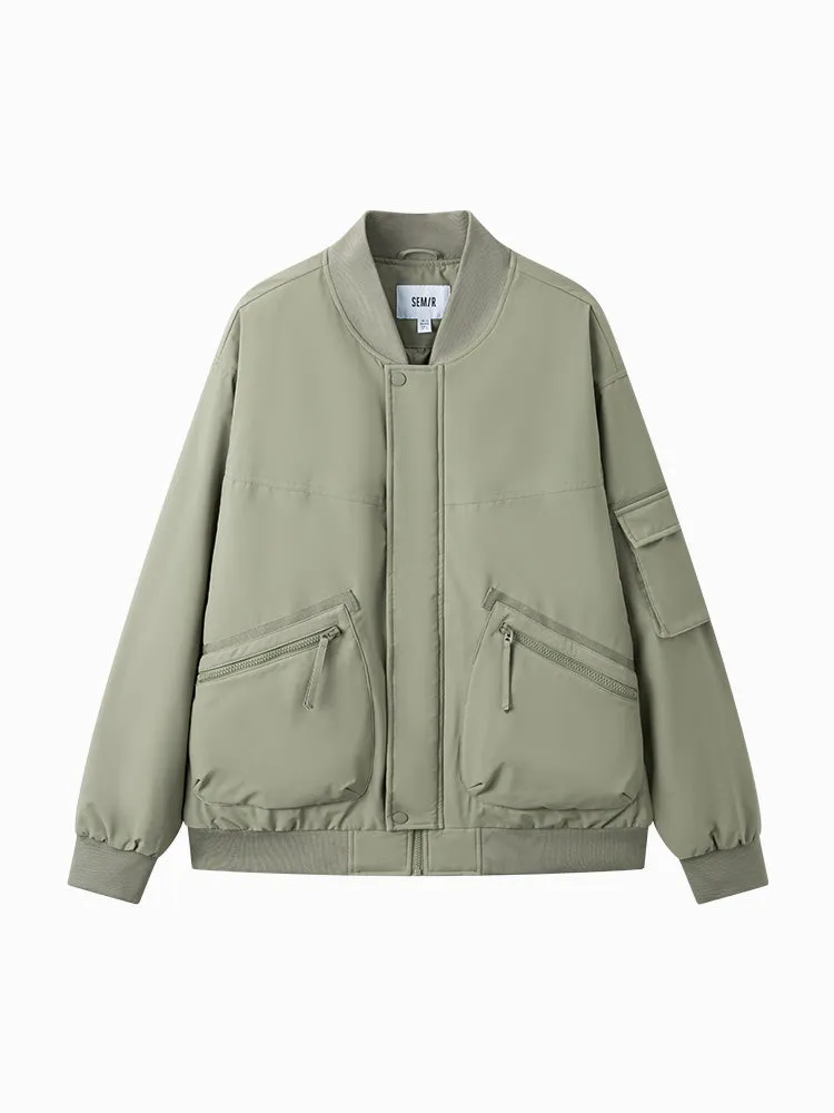 Men's morning gray short thin cotton coat