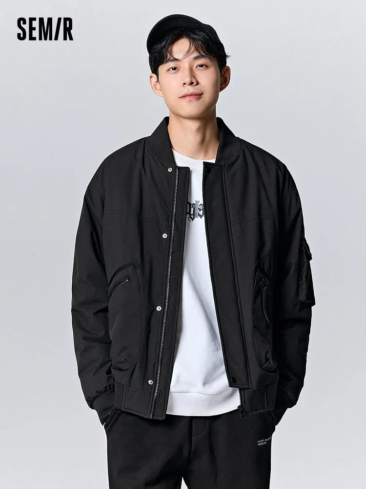 Men's morning gray short thin cotton coat