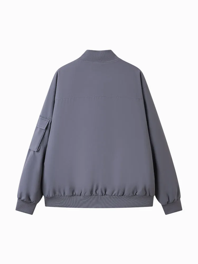 Men's morning gray short thin cotton coat