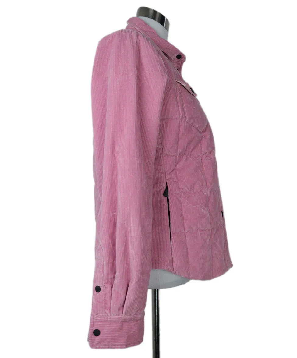 Moncler Pink Corduroy & Down Coat sz 6