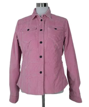 Moncler Pink Corduroy & Down Coat sz 6