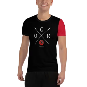 Obstacle Course Racing Tech Shirt, Red Sleeve