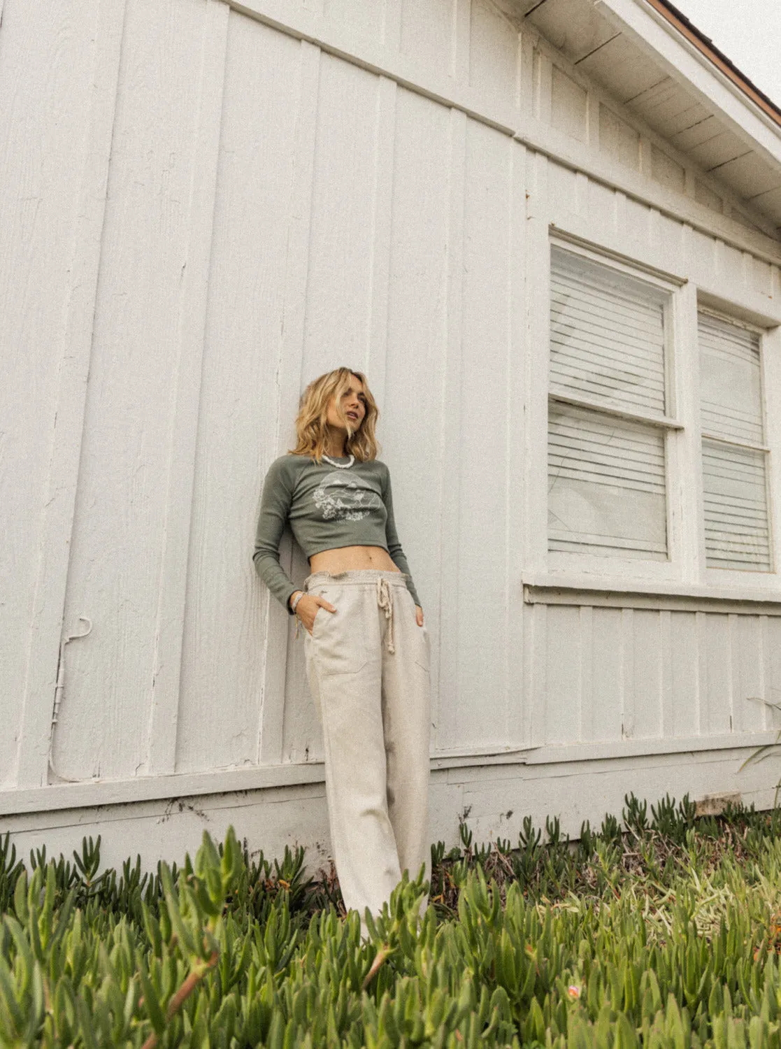 Oceanside Flared Pants - Stone