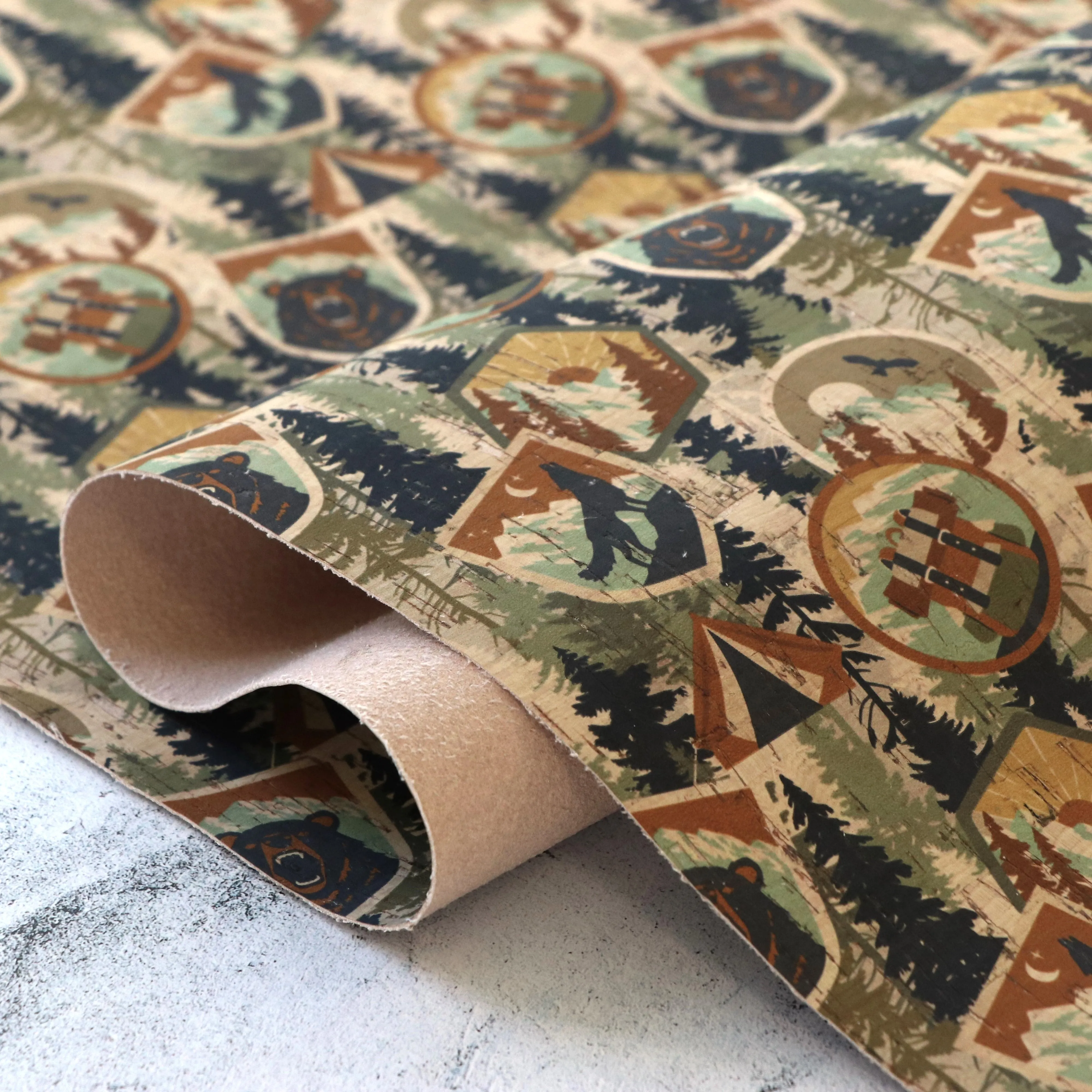 Park Patches Cork Fabric