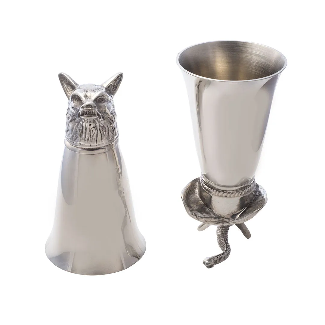 Pewter Eagle Stirrup Cup Jigger 2.5oz