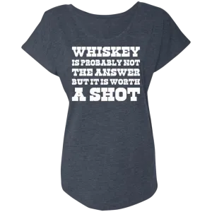 "Worth A Shot" NL6760 Next Level Ladies' Triblend Dolman Sleeve