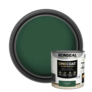 Ronseal One Coat Everywhere Matt Paint 2.5L Evergreen