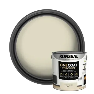 Ronseal One Coat Everywhere Matt Paint 2.5L Light Sage
