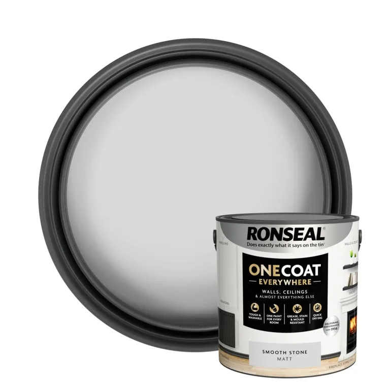Ronseal One Coat Everywhere Matt Paint 2.5L Smooth Stone