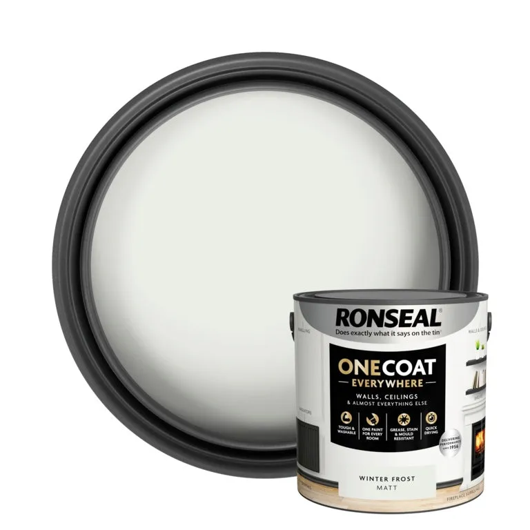 Ronseal One Coat Everywhere Matt Paint 2.5L Winter Frost
