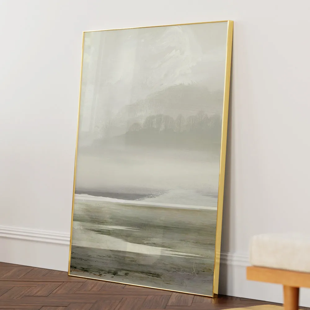 Serene Watercolor Horizons Abstract Art